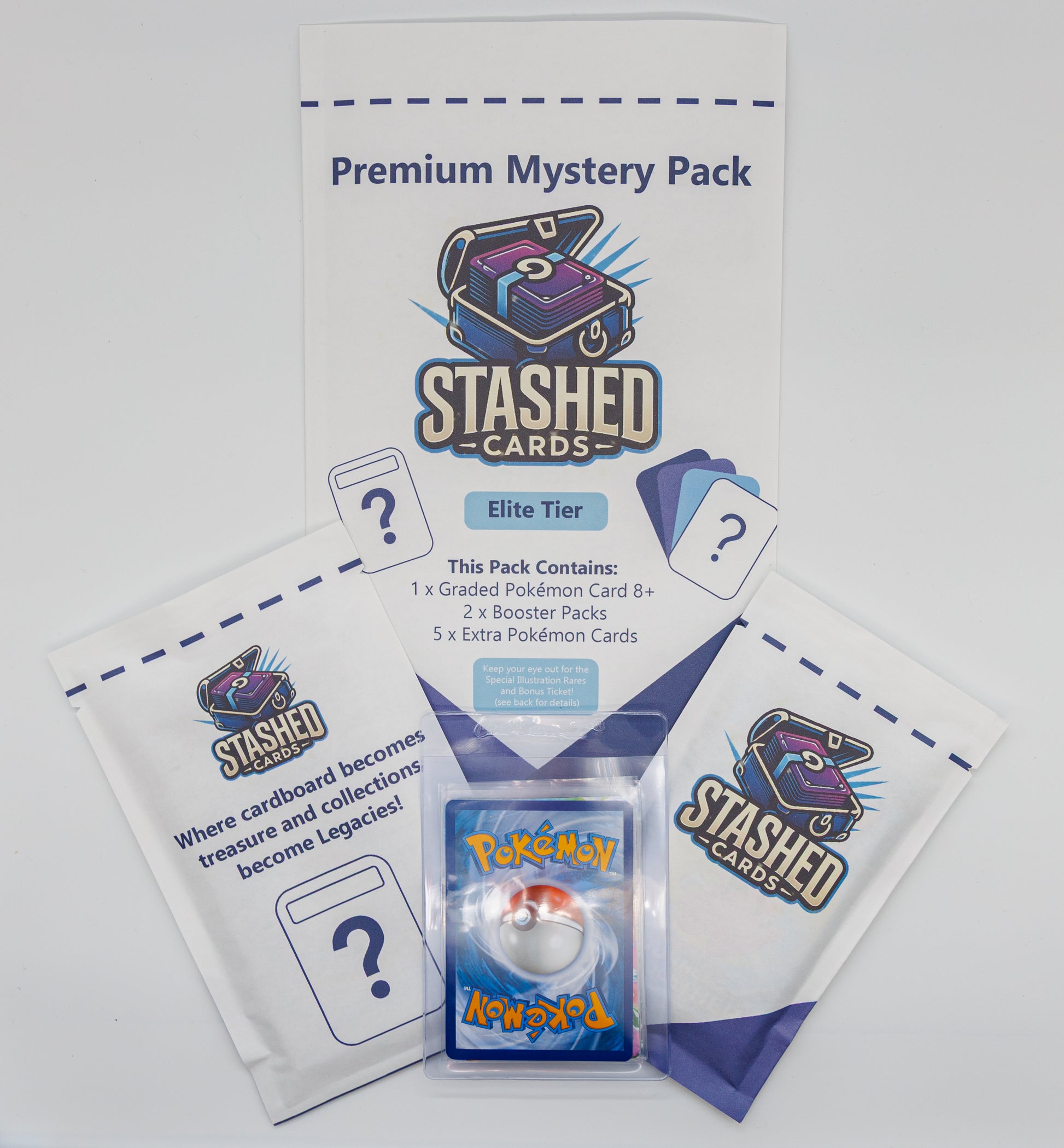 mystery pack pokemon cards Premium Mystery Pack (Elite Tier) – Stashed Cards